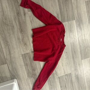 Classic Red cropped Crewneck